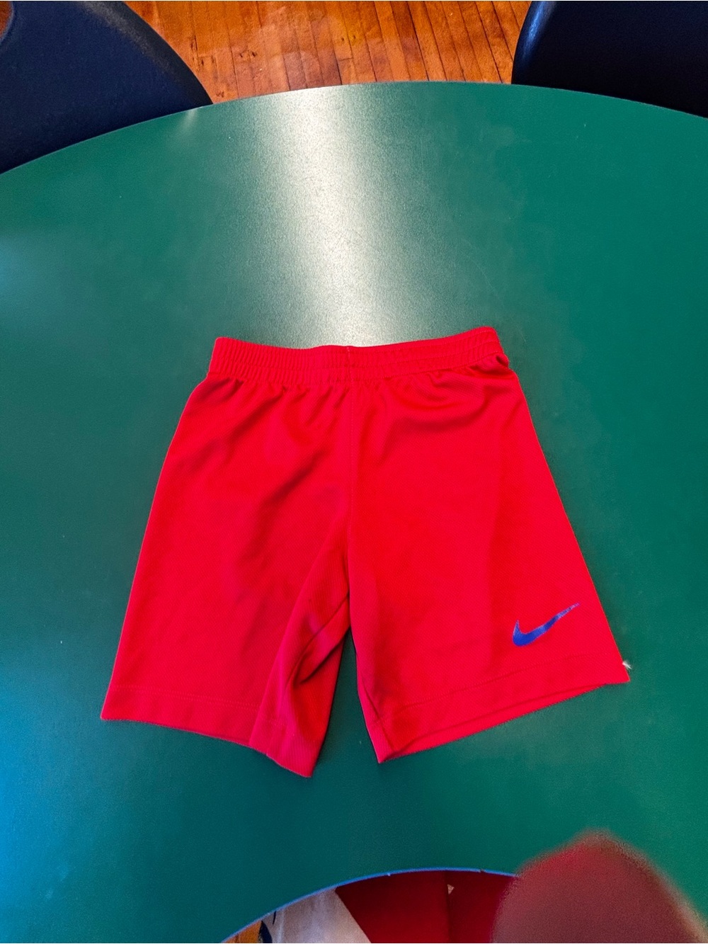 Nike Red Kids' Sports Shorts with White Swoosh